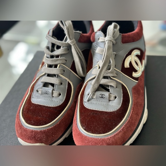 USED WOMEN CHANEL TRAINERS SUEDE - Picture 6 of 10